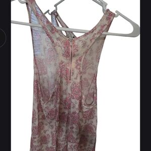 Pink Paisley American Eagle Sz S Tank